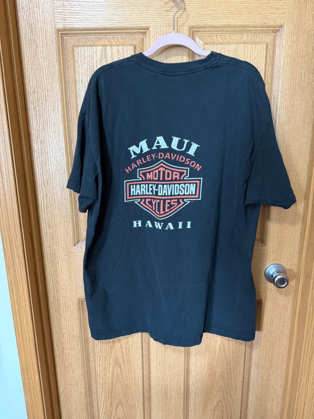 VINTAGE 1990s Maui Harley-Davidson T-Shirt | R.K. Stratman | 2XL Hawaii Beefy